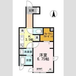 1K 間取り図