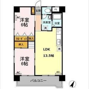 2LDK 間取り図