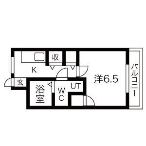1K 間取り図