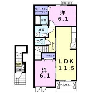 2LDK 間取り図