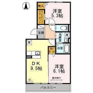 2DK 間取り図