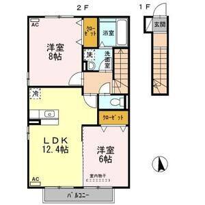 2LDK 間取り図