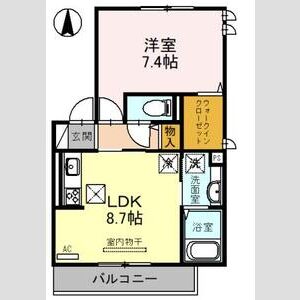 1LDK 間取り図
