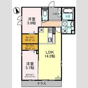 2LDK 間取り図