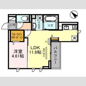 1LDK 間取り図