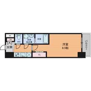 1K 間取り図