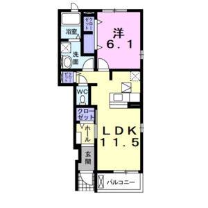 1LDK 間取り図