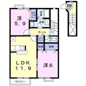 2LDK 間取り図