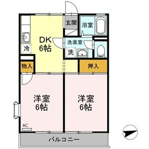 2DK 間取り図