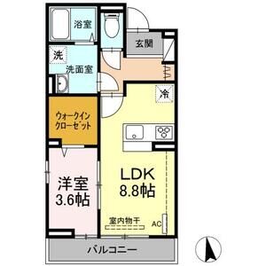 1LDK 間取り図