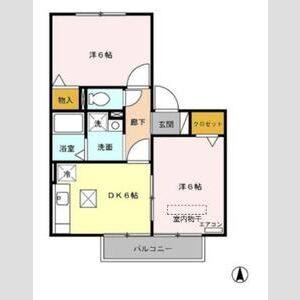 2DK 間取り図
