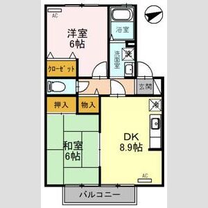 2DK 間取り図
