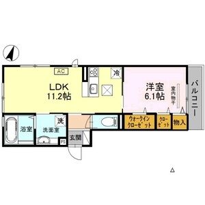 1LDK 間取り図