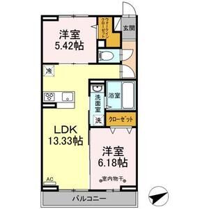 2LDK 間取り図