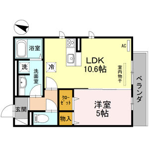1LDK 間取り図