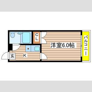 1K 間取り図