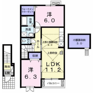 2LDK 間取り図