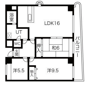 3LDK 間取り図