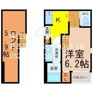 1K 間取り図