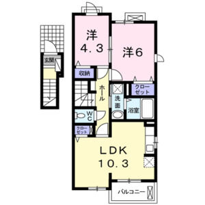 2LDK 間取り図