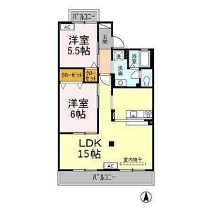 2LDK 間取り図