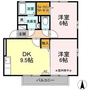2DK 間取り図