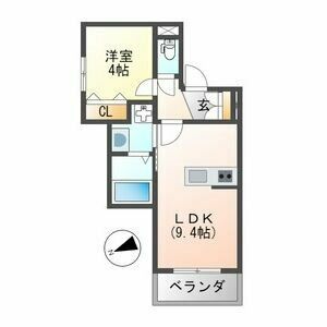 1LDK 間取り図
