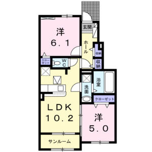 2LDK 間取り図