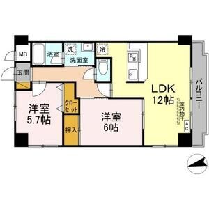 2LDK 間取り図