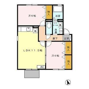 2LDK 間取り図