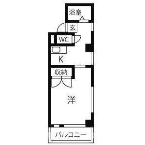 1K 間取り図
