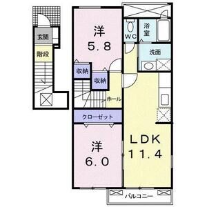 2LDK 間取り図