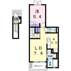 1LDK 間取り図