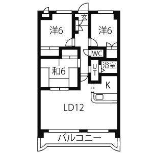 3LDK 間取り図