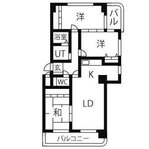 3LDK 間取り図