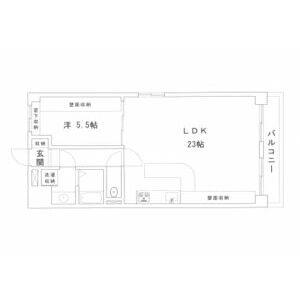 1LDK 間取り図
