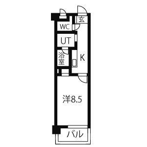 1K 間取り図