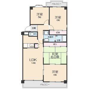 4LDK 間取り図