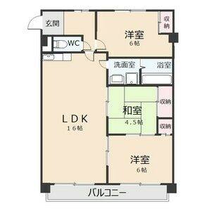 2LDK 間取り図