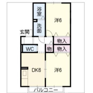 2DK 間取り図