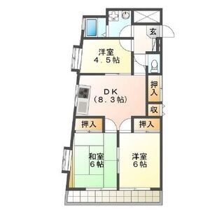 3DK 間取り図
