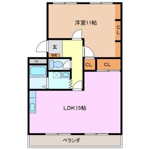 1LDK 間取り図
