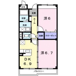 2DK 間取り図