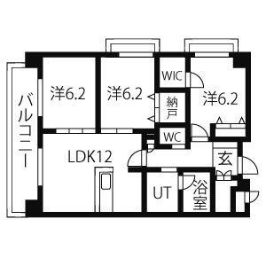 3LDK 間取り図