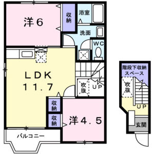 2LDK 間取り図