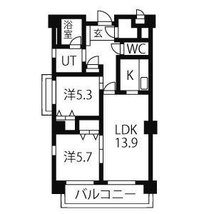 2LDK 間取り図