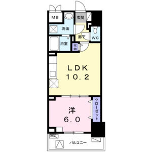 1LDK 間取り図