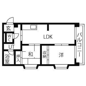 2LDK 間取り図