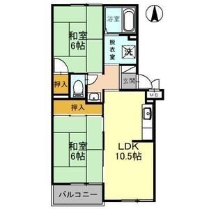 2LDK 間取り図
