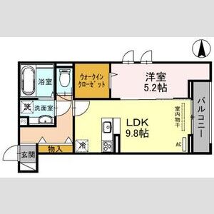 1LDK 間取り図